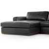 Colt 2 Piece Heirloom Black Leather Sectional LAF Chaise