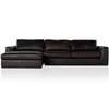 Colt 2 Piece Heirloom Cigar Leather Sectional LAF Chaise