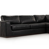 Colt 3 Piece Heirloom Black Leather Sectional