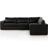 Colt 3 Piece Heirloom Black Leather Sectional