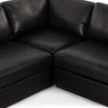 Colt 3 Piece Heirloom Black Leather Sectional