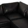 Colt 3 Piece Heirloom Black Leather Sectional
