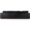Colt 4 Piece Heirloom Black Leather Sectional LAF Chaise