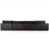 Colt 4 Piece Heirloom Black Leather Sectional LAF Chaise