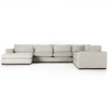 Colt 4 Piece Silver Sectional LAF Chaise