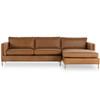 Emery Sonoma Butterscotch Leather 2 Piece RAF Sectional