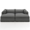 Habitat Fallon Charcoal Double Chaise Sectional 87''