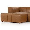 Langham Channel Tufted 2 Piece Modular Sierra Butterscotch Leather LAF Sectional 88"