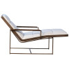 Kate Beige Fabric Upholstered Modern Chaise Chair
