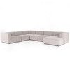 Langham Napa Sandstone Channeled 6-Piece Sectional RAF