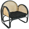 Marina Cane Back Woven Rattan Chair - Black