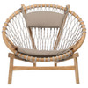 Boho Teak Wood and Rope Round Chair