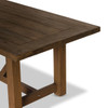 Stewart Brown Teak Wood Outdoor Trestle Dining Table 118"