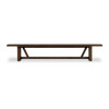 Stewart Brown Teak Wood Outdoor Trestle Dining Bench 110"
