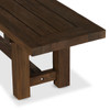 Stewart Brown Teak Wood Outdoor Trestle Dining Bench 110"