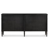 Maison Distressed Black Oak 6 Drawers Dresser 70"