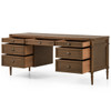 Maison Toaste Oak 7 Drawers Executive Desk 70"