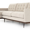 Lexi Modern Tufted Perpetual Pewter 2-Pc LAF Sectional Sofa 105"