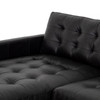 Lexi Modern Tufted Black Leather 2-Pc LAF Sectional Sofa 105"