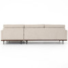 Lexi Modern Tufted Perpetual Pewter 2-Pc RAF Sectional Sofa 105"