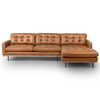 Lexi Sonoma Butterscotch Leather 2-Piece Sectional Raf