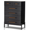 Rosedale Ebony Oak 6 Drawers Tall Dresser