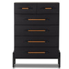 Rosedale Ebony Oak 6 Drawers Tall Dresser