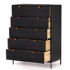 Trey Black Poplar 5 Drawer Tall Dresser 36"