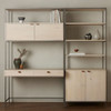 Trey Dove Modular Wall Desk With Drawer & Bookcase