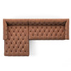 Maxx Rustic Warm Brown Leather Sectional LAF 109"