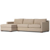 Hampton Sand Upholstered LAF Slipcover Sectional