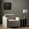 Hampton Oatmeal Upholstered Slipcover Chair and Half