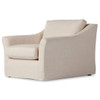 Delray Oatmeal Upholstered Slipcover Swivel Chair Delray Oatmeal Upholstered Slipcover Swivel Chair