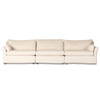 Delray Oatmeal Upholstered 3-PC Slipcover Sectional