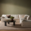 Delray Oatmeal Upholstered 5-PC LAF Slipcover Sectional