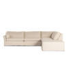 Delray Oatmeal Upholstered 5-PC LAF Slipcover Sectional