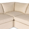 Delray Oatmeal Upholstered 5-PC Slipcover Corner Sectional