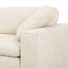 Plume Upholstered Block Arm Thames Cream Sofa 96"