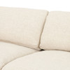 Plume Upholstered Block Arm Thames Cream Sofa 96"