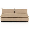 Grant Modern Upholstered Heron Sand Armless Sofa 74"