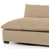 Grant Modern Upholstered Heron Sand Armless Sofa 74"