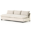 Grant Modern Classic Beige Performance Armless Sofa 94"