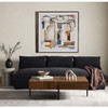 Grant Modern Classic Charcoal Grey Performance Armless Sofa 94"