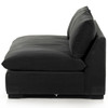Grant Modern Classic Charcoal Grey Performance Armless Sofa 94"