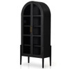 Tolle Drifted Matte Black Oak Arched Cabinet 