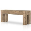 Abaso Rustic Oak Large Console Table 86"