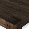 Abaso Rustic Ebony Oak 55" Large Square Coffee Table