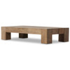 Abaso Rustic Oak 70" Rectangular Coffee Table