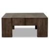 Abaso Rustic Ebony Oak 70" Rectangular Coffee Table