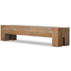 Abaso Rustic Oak Large Dining Bench 90"